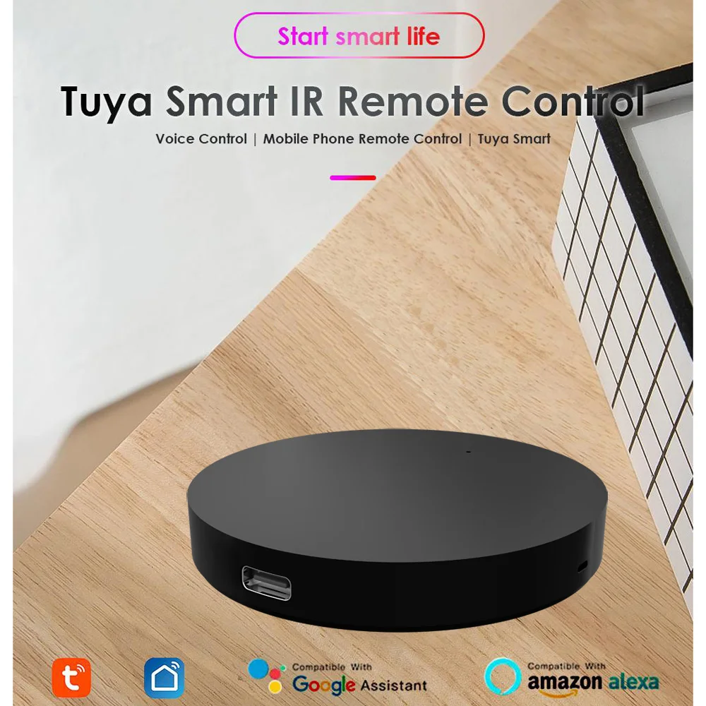 Tuya WiFi IR Smart Remote Control Universal Smart Infrared Remote Control for TV DVD AUD Via Alexa Alice Google Home Smart Life