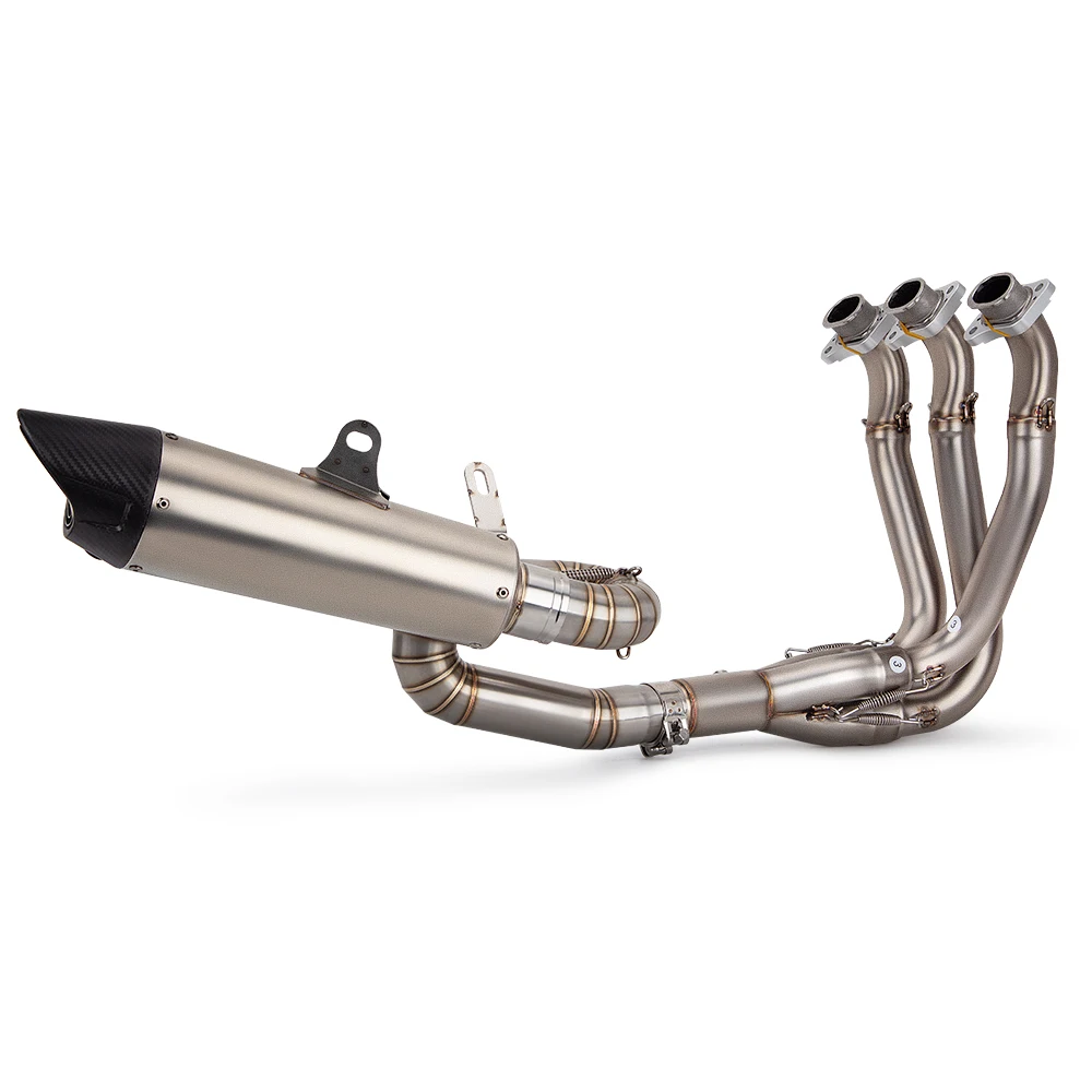 

STLFMotorcycle Full Set Exhaust System Modify Header Pipe Zar Carbon Muffler Racing Line for Triumph Street Triple 765 R S RS 76