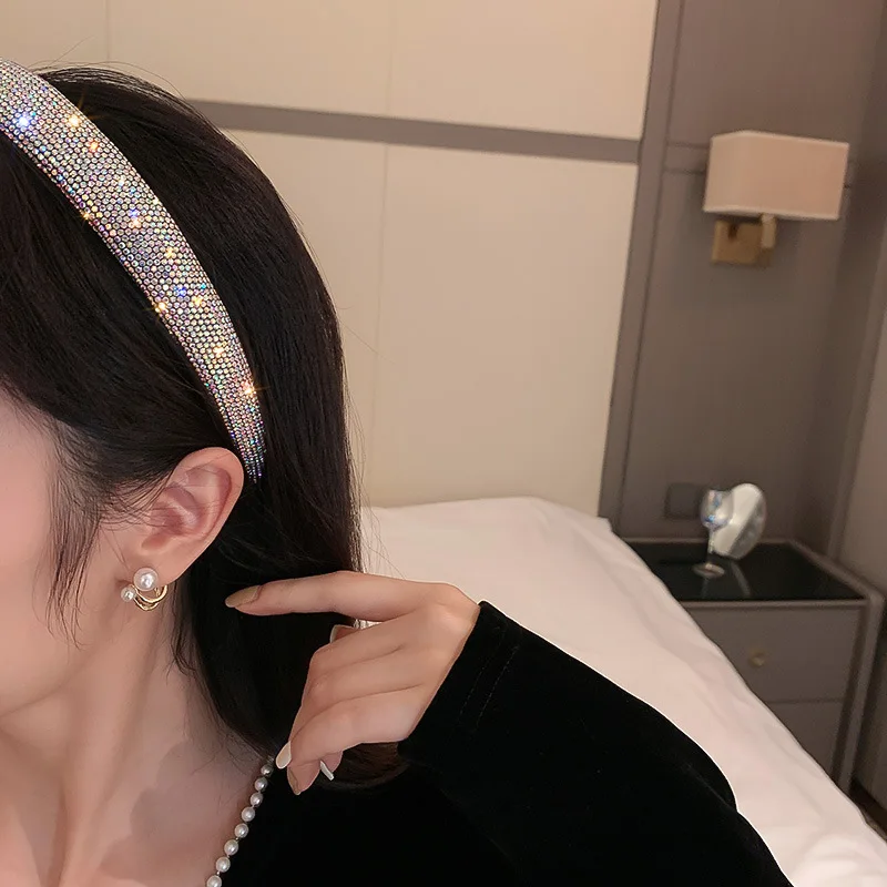 Full Rhinestone Hairband Flash Temperament Headband simple personality Hair Accessories