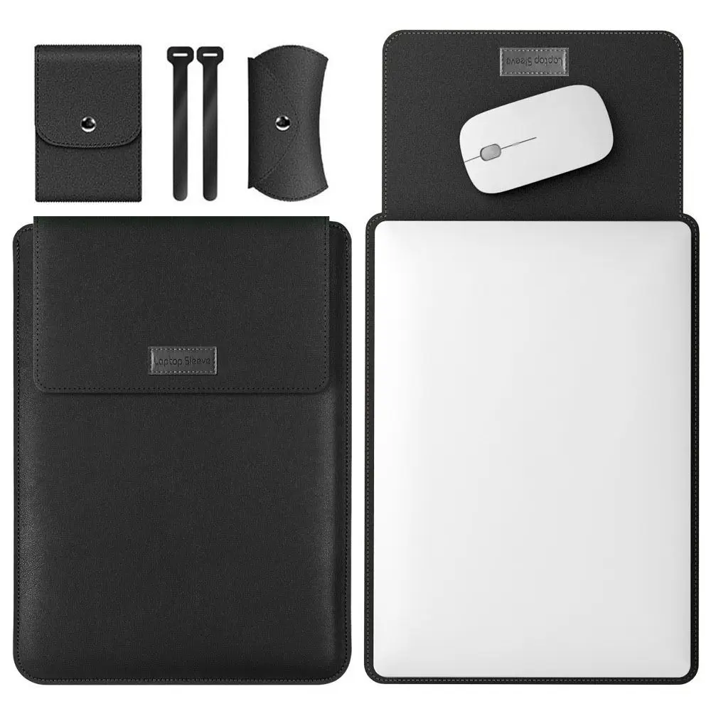 Thickened 5 in1 Laptop Sleeve Bag Non-Magnetic Ultra Thin Laptop Stand Cover Large Capacity Waterproof Tablet Protective Pouch