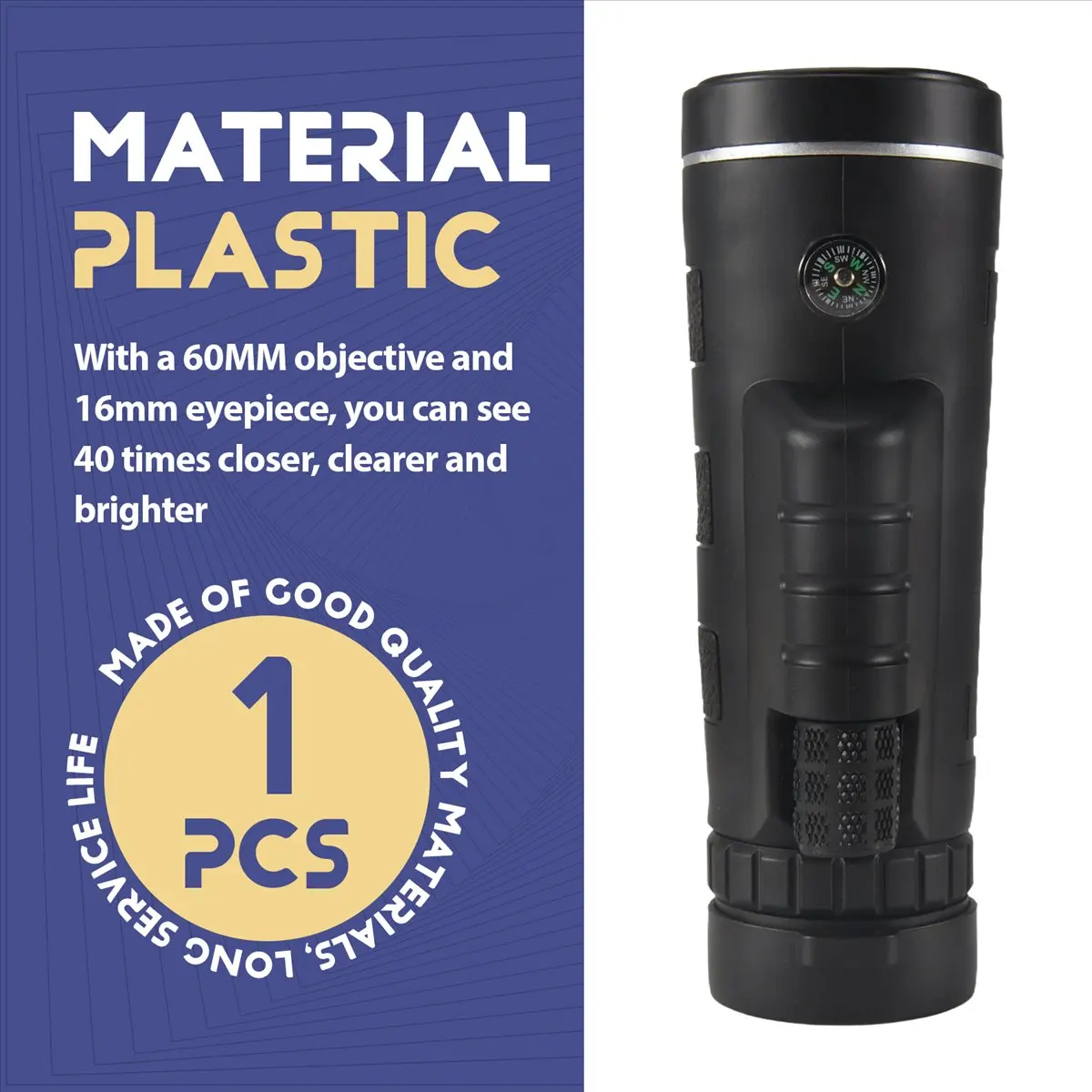 ABST Super High Power 40X60 Monocular Telescope Portable Night Vision HD Zoom Monocular Binoculars Pocket Telescope