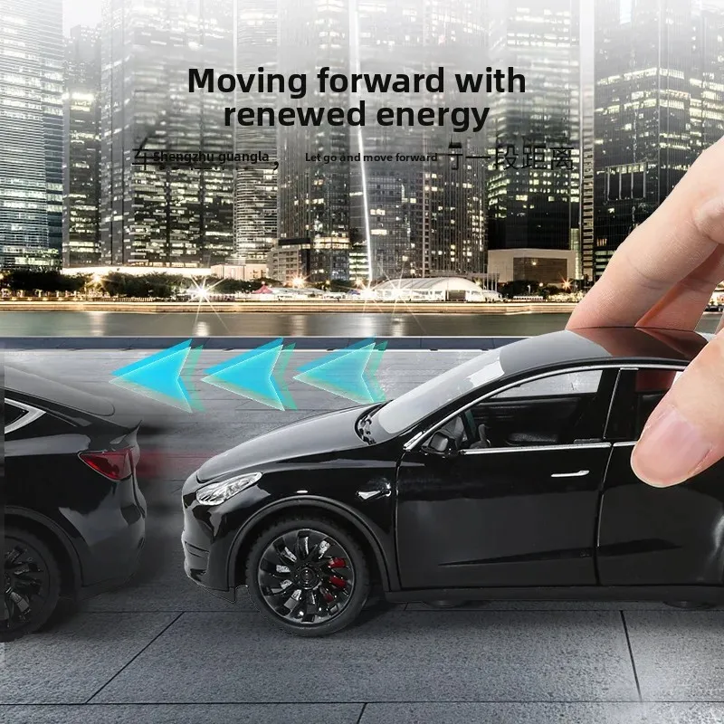 1:24 Model Y Hoge Simulatie Diecast Metaallegering Model Auto Geluid Licht Trek Collectie Kinderen Speelgoed Geschenken C327