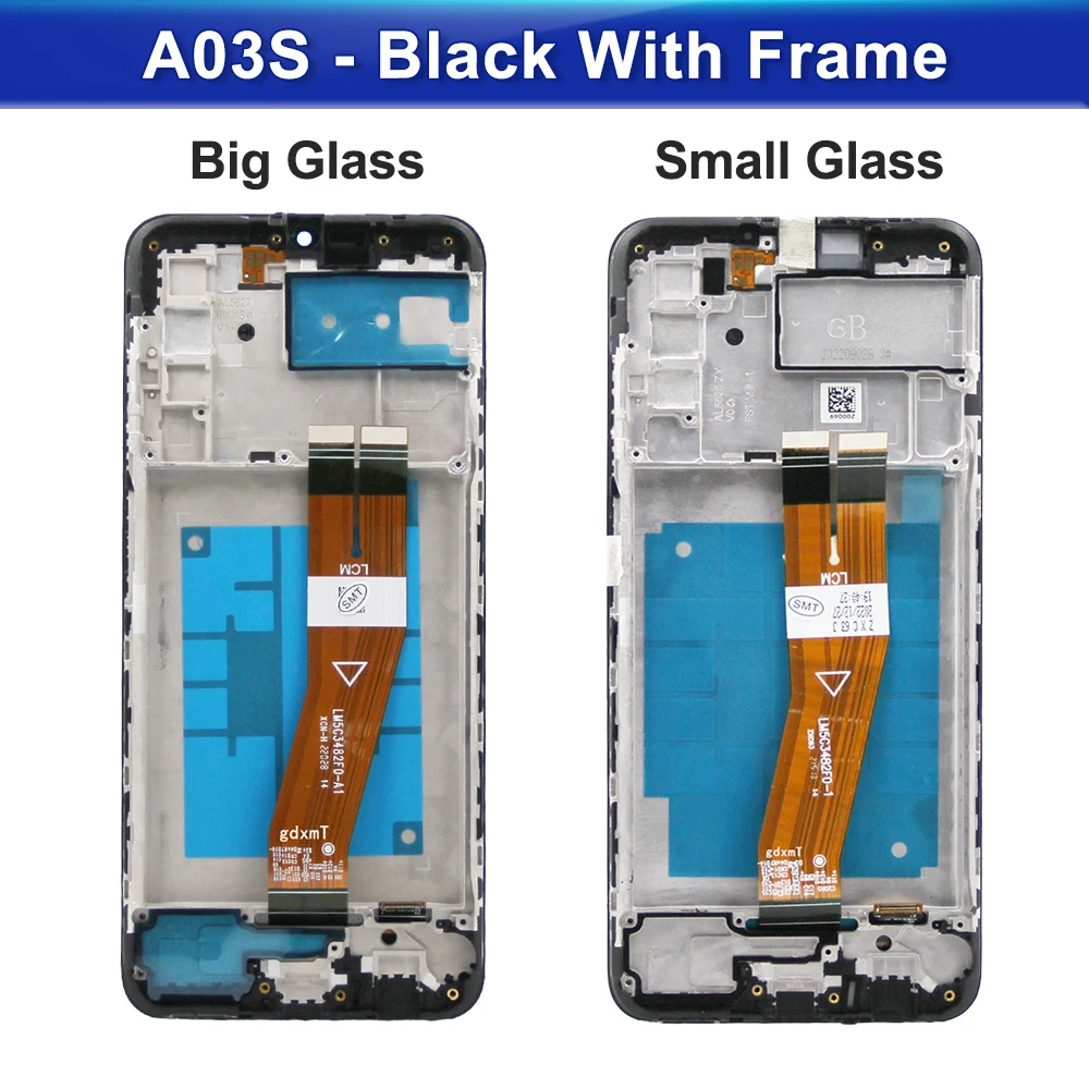 6.5\'\' A03s Display Screen for Samsung Galaxy A03s SM-A037F A037F/DS Lcd Display Touch Screen Digitizer with Frame Replacement