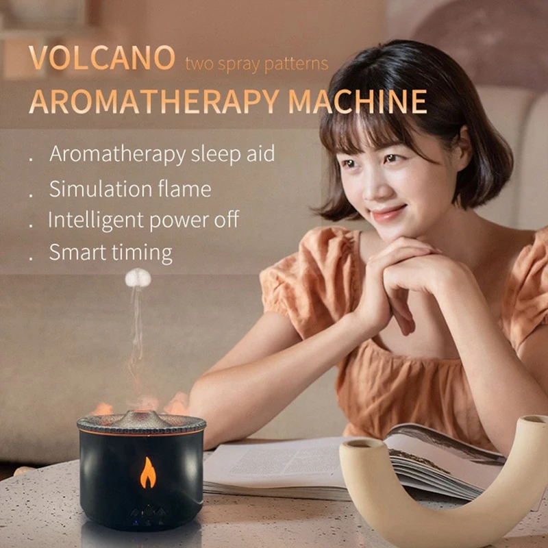 Flame Full Of Cracks Small Volcano Household Sprayer Fragrance Machine Silent Aroma Deodorizer