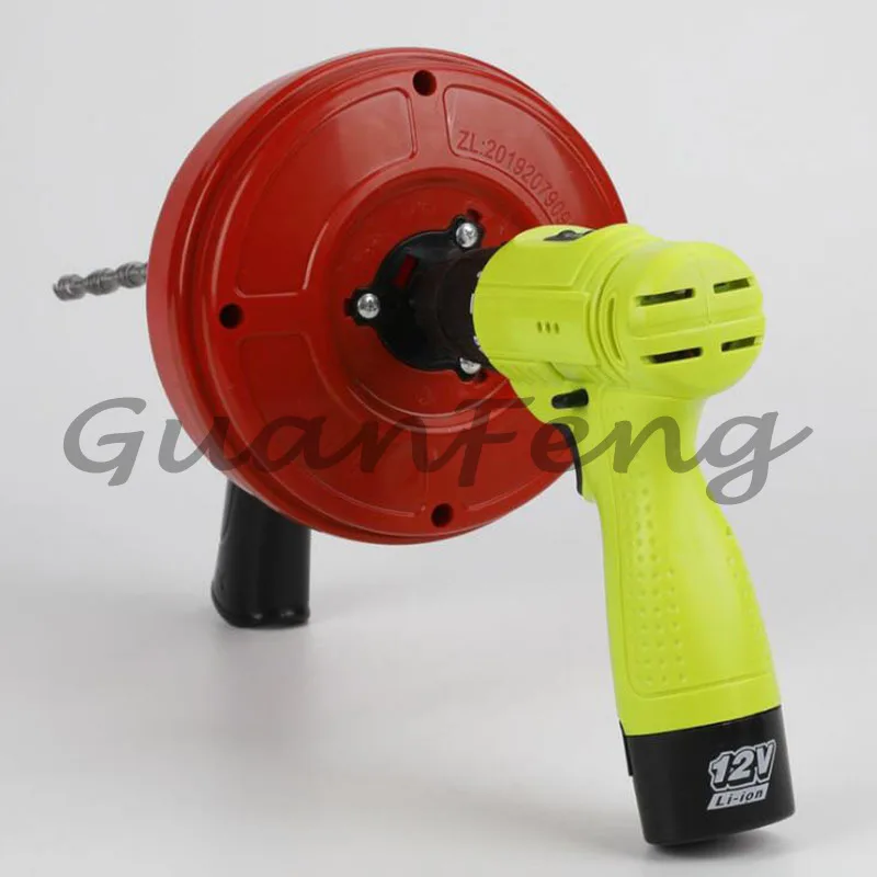 Household Hand‑Held Sewer Unblocking Machine, Drain Pipe Dredger Tool for Toilet Kitchen Sewer Blockage Home Plumbing Repair