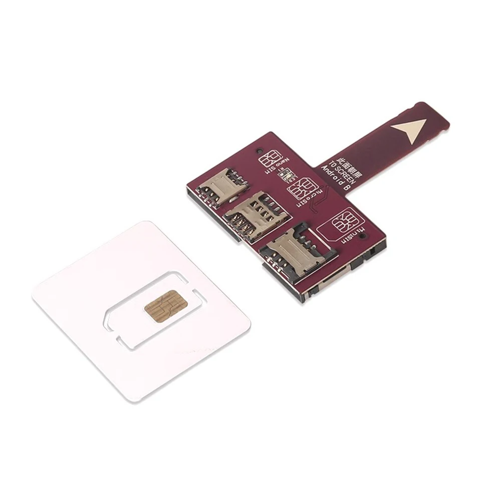 آيفون بطاقة SIM 4in1 فتحة للبطاقات الخارجية محول سريع بطاقة مبدل آيفون قارئ بطاقات SIM حامل إعادة التمهيد المجاني نانو #1