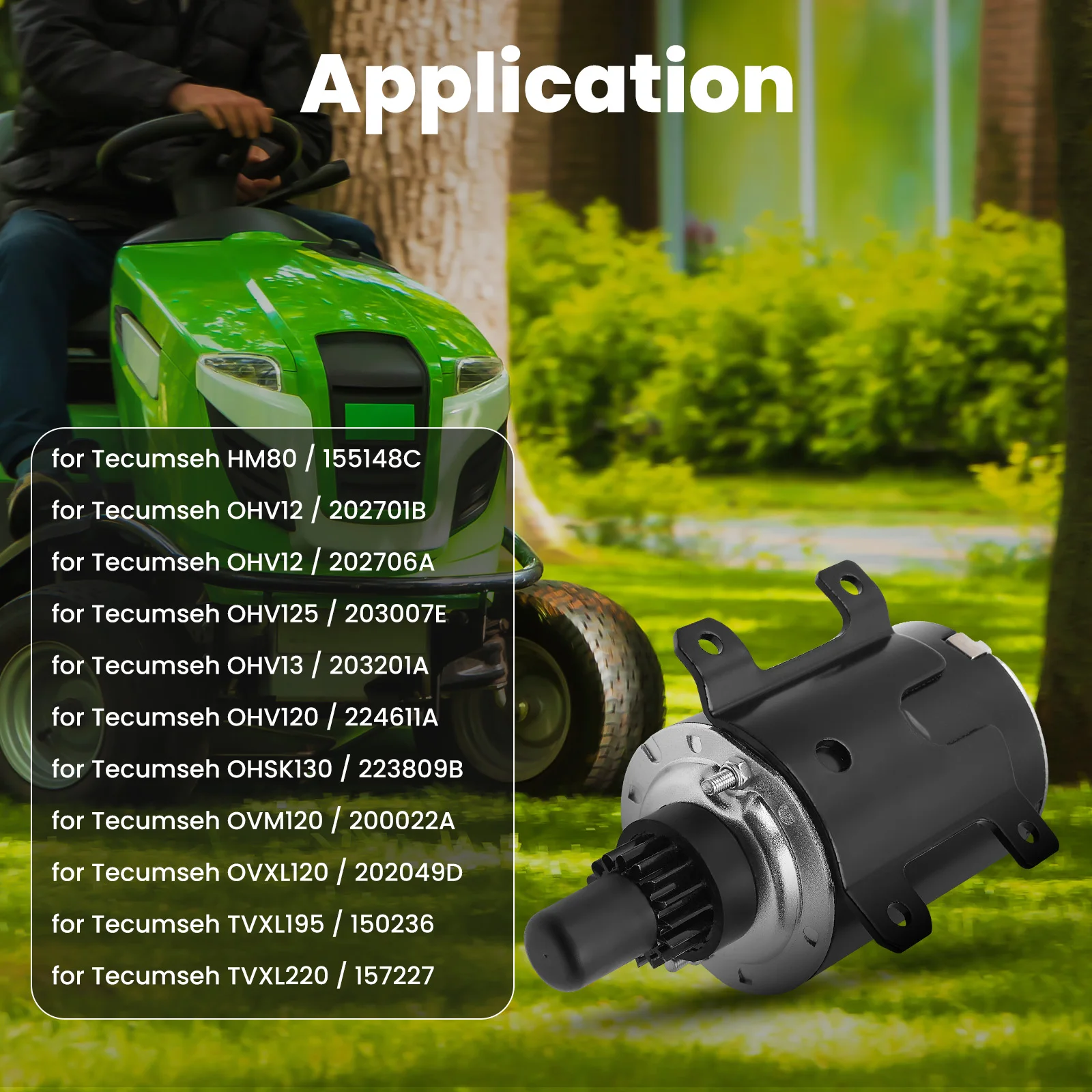 Starter Motor Mower For Tecumseh HM70-100 OVM120 OVXl120 33202 5749 AM30931