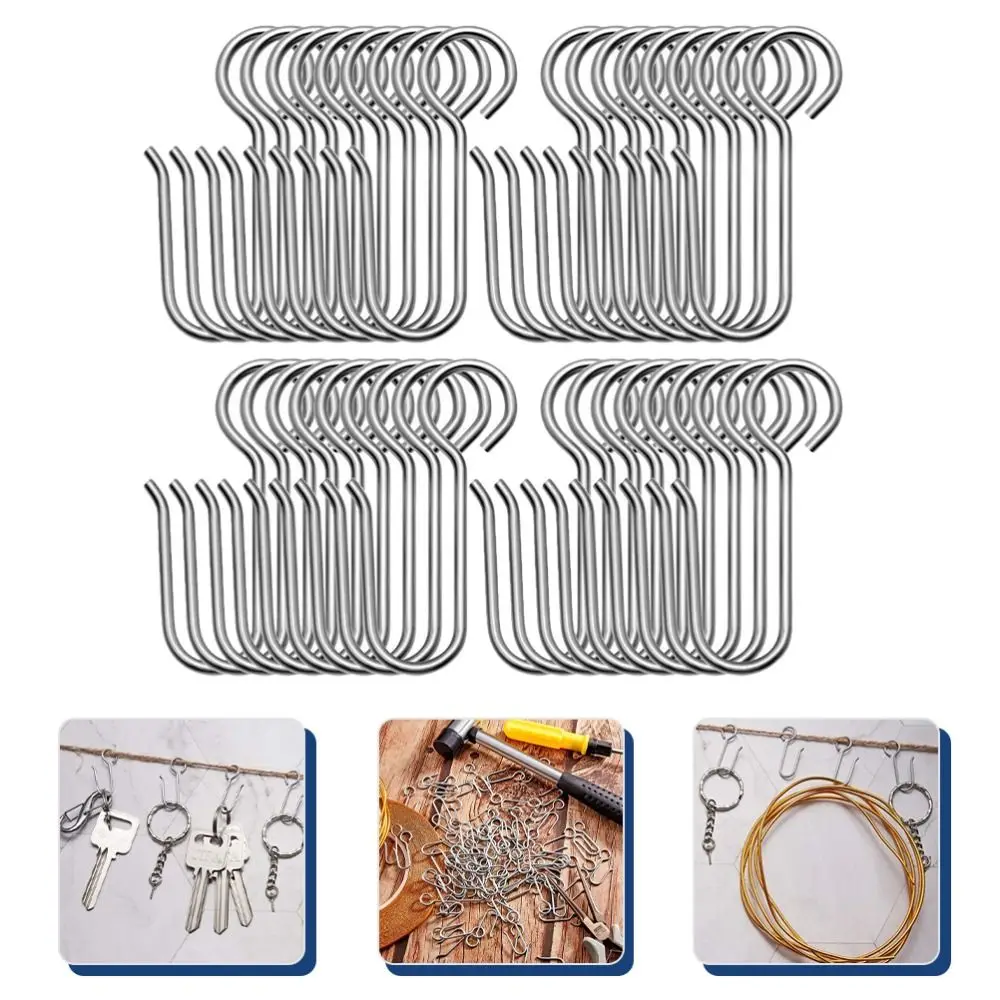 20Pcs S Shaped Curtain Track Hooks Metal Drape Ceiling Drapery Hook Pin Pinch Pleat Hook Convenient Shower Curtain Hanger view 3