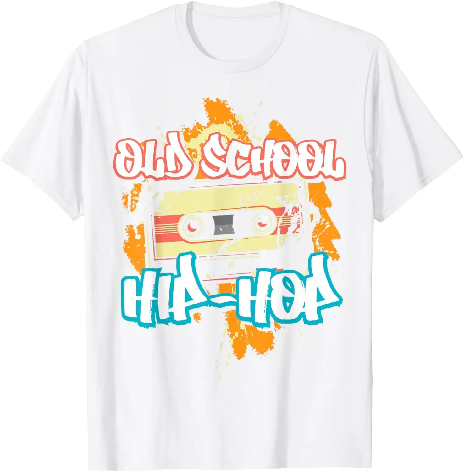 Retro Old School Hip Hop 80s 90s Graffiti Cassette Gift  women Clothing Tops Graphic T Shirts Unisex Summer Streetwear