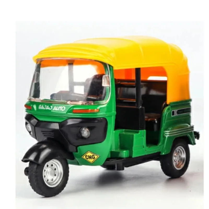 High Simulation Indian Tricycle Toy India Tuk Tuk Taxi Pull Back Light Sound Motorcycle Toys For Kids Children Gifts