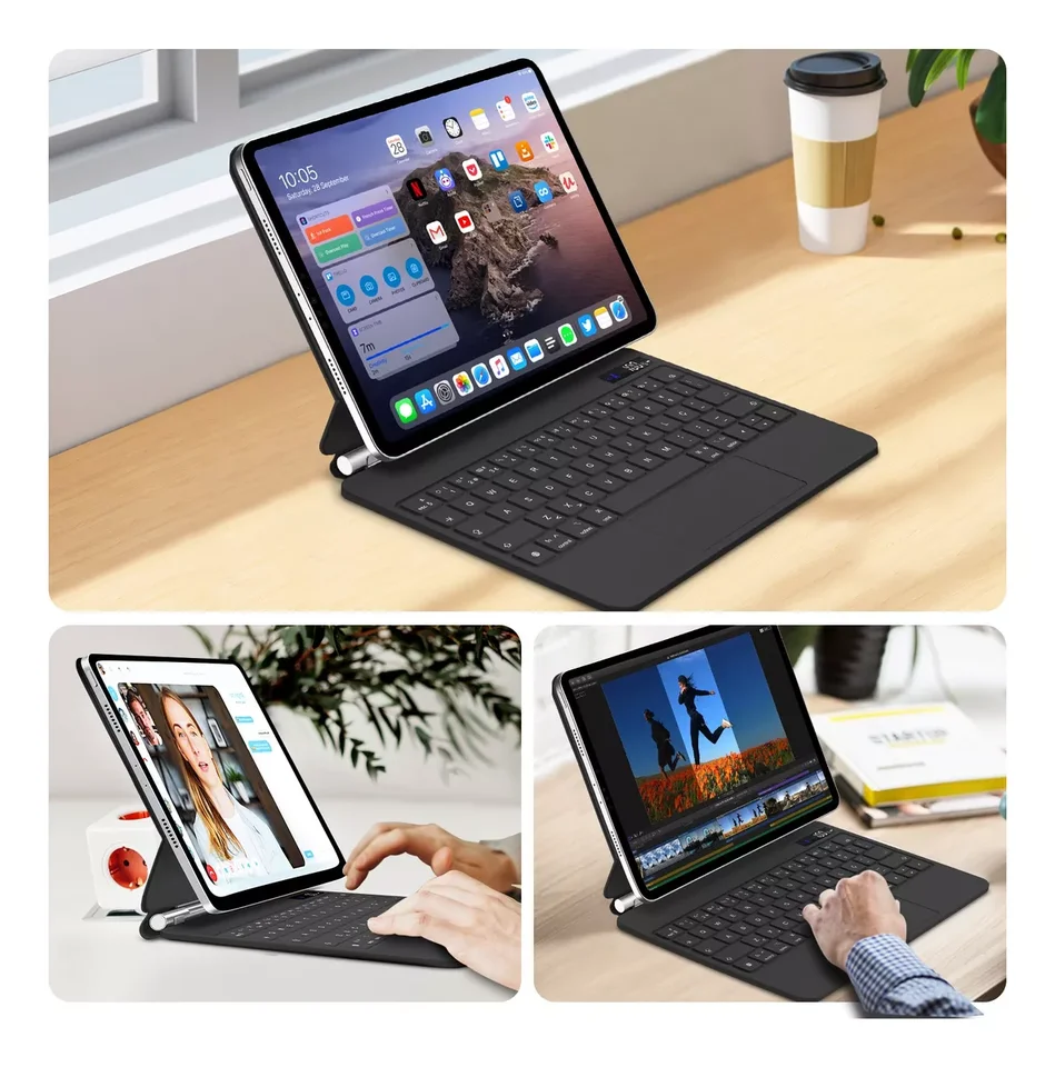 iPadアクセサリー ipad 13inch Magic Keyboard BETTDOW Bettdow Bluetooth Magic Keyboard for ipad pro 12.9 2018-2022 Air