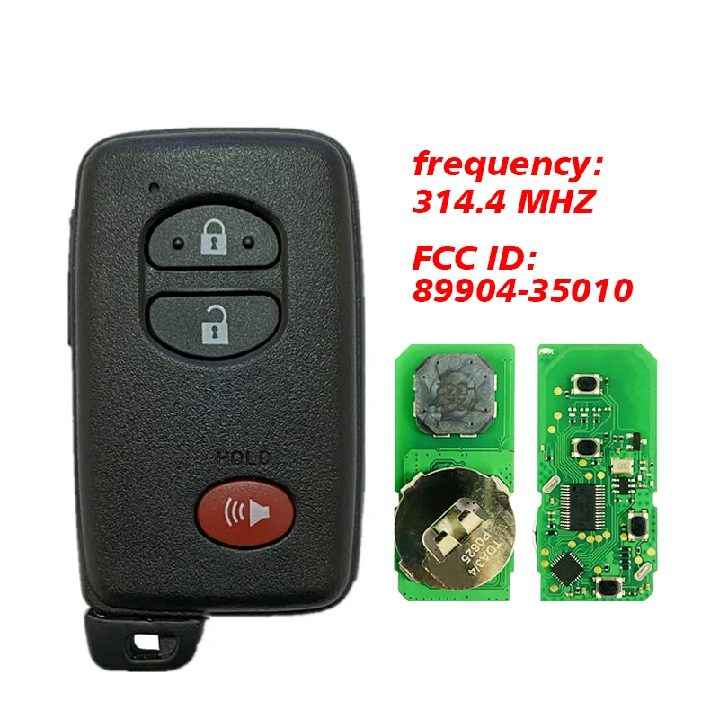 CN007209 Aftermarket For Toyota Prius 4Runner 2010+ HYQ14ACX Remote Smart Key P1 98 4D-67 Chip 315MHz P/N 89904-35010