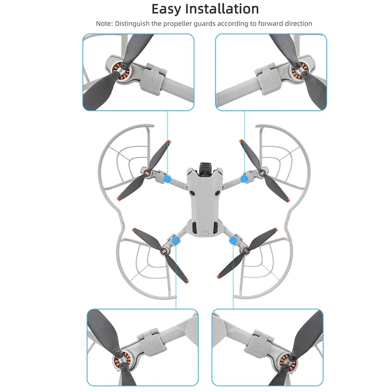 

Upgraded For Mini 4 Pro Anti-Collision Ring Propeller Blade Protection Ring Quick-Release Anti-Shake Propeller Cover Accessories
