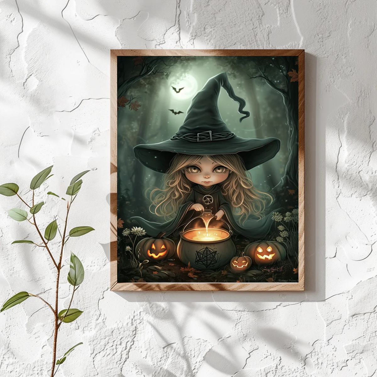 ハロウィン魔女クロスステッチキット 40X50cm 11CT/14CT
