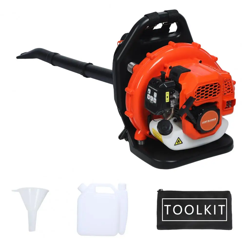 52CC Gas Backpack Leaf Blower 2-Stroke Engine 550CFM Commercial-Grade Dust Blower Patio Cleaning Lawn Care Yard Work Landscaping