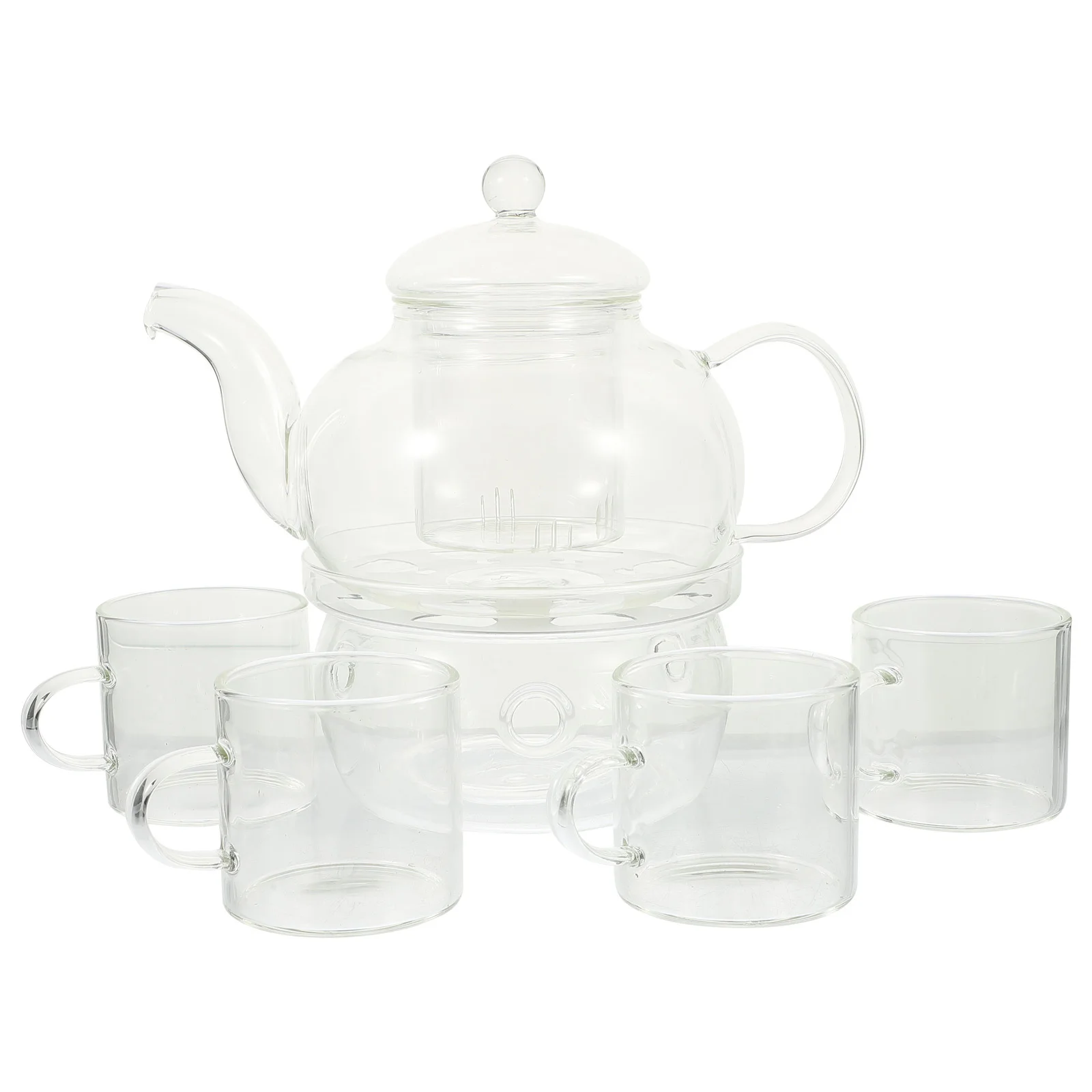

Chinese Kung Fu Teapot Kungfu Drip Kettle Clear Glass Tools with Cup Pots for Party