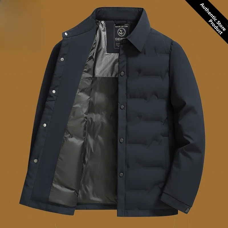 

Мужская легкая пуховая куртка TUCANO с отложным воротником, белая, из натурального пуха, для повседневной носки, делового стиля, комфортная и теплая