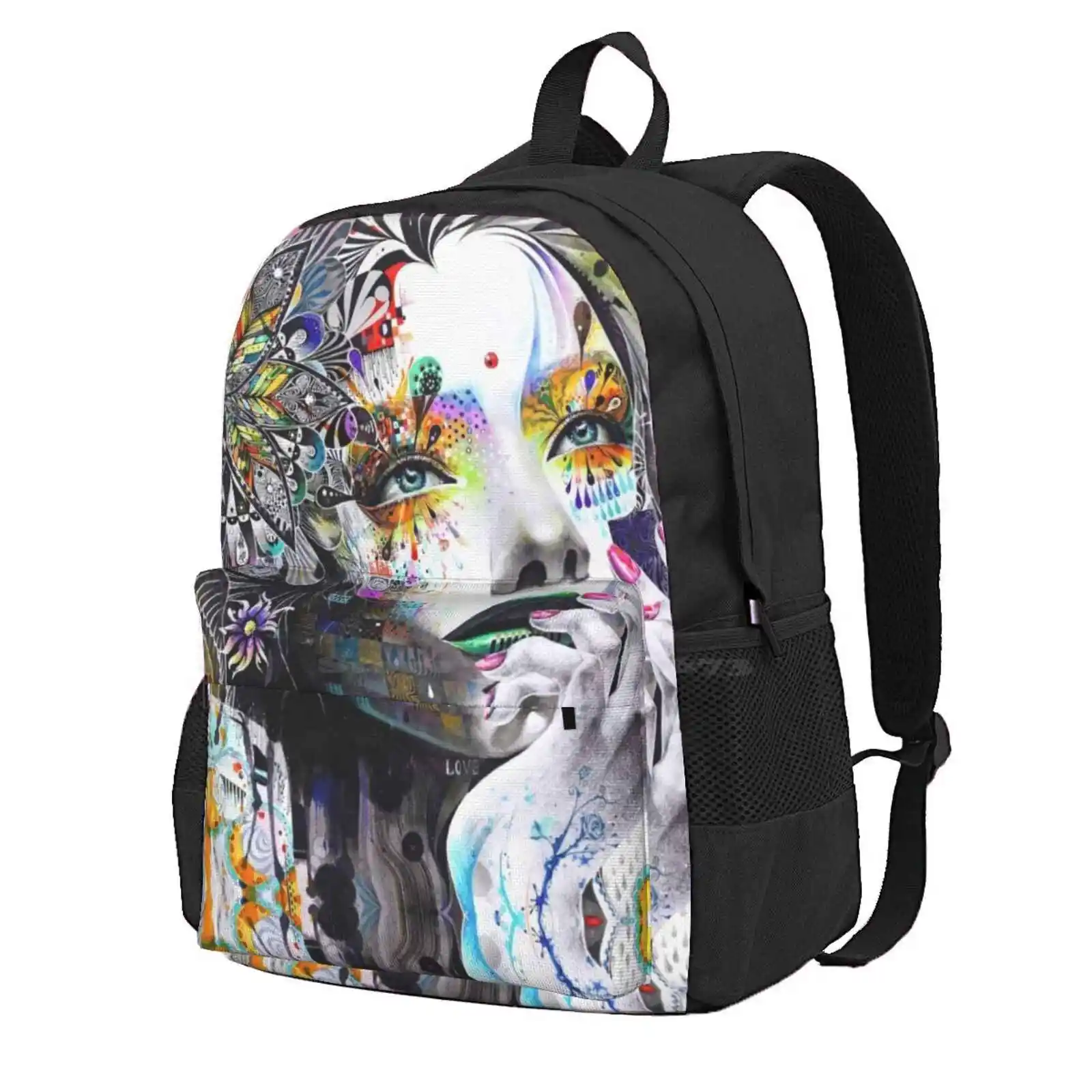 

Banksy Urban Princess Graffiti Oil Painting Hot Sale Schoolbag Backpack Fashion Bags Monkey Dj Monkey Chimp Dj Monkey With