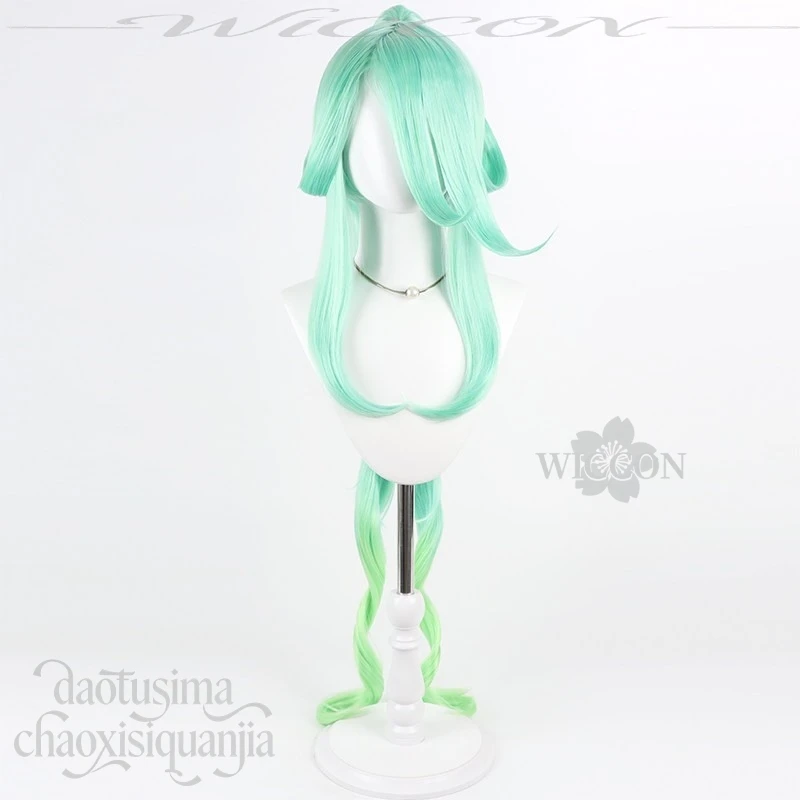 

Kawaii Gradient Wig Mint Green Single Ponytail Cosplay Hair For Star Detective Precure Cure Eclair Anime Roleplay