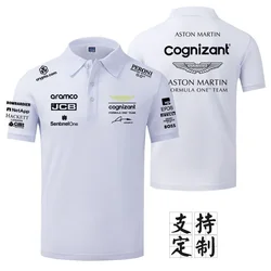 Neue Sommer Formel Racing Team Polos hirts für Männer und Frauen Sommer Baumwolle Casual T-Shirts Kurzarm A-Astons Martin