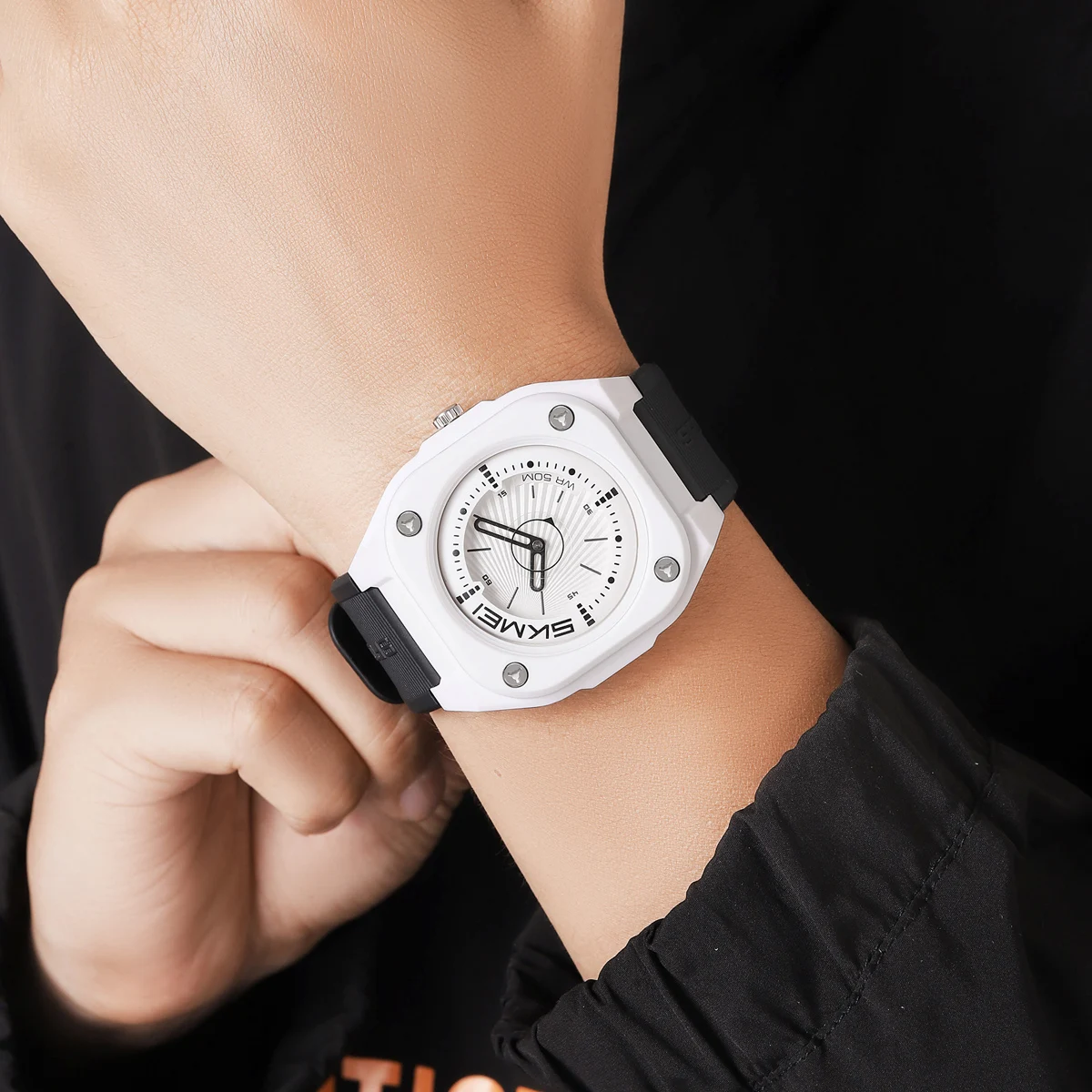 SKMEI Orologio da esterno impermeabile maschile Orologi da polso casual Movimento aziendale Orologi al quarzo Orologio sportivo di moda per uomo donna