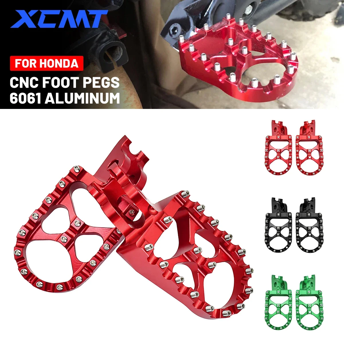 Motorcycle CNC Foot Pegs Rests Pedals Footpegs For HONDA CR CRF 125R 150R 250R 250X 450R 450X 250RX 450RX 250F 450L MX Dirt Bike