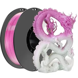UV Or Sunlight Color Change Filament PLA 1.75mm Clear PLA Filament 250g 1kg Spool 3D Printing Material Color Change PLA Purple