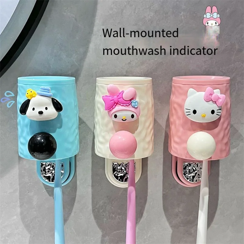 

Sanrio мультяшный держатель для зубных щеток Hello Kitty's милый набор аксессуаров для ванной комнаты полка портативные модные аксессуары для дома элитные подарки