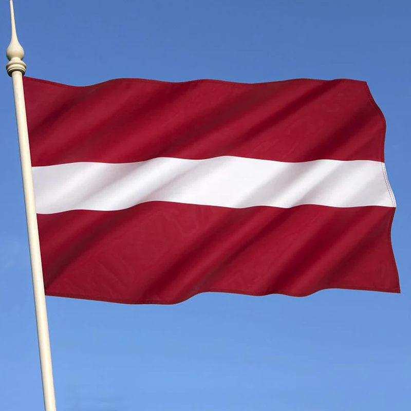 90x150cm  Latvia   Flag ootball FLAG high quality Polyester hanging banner