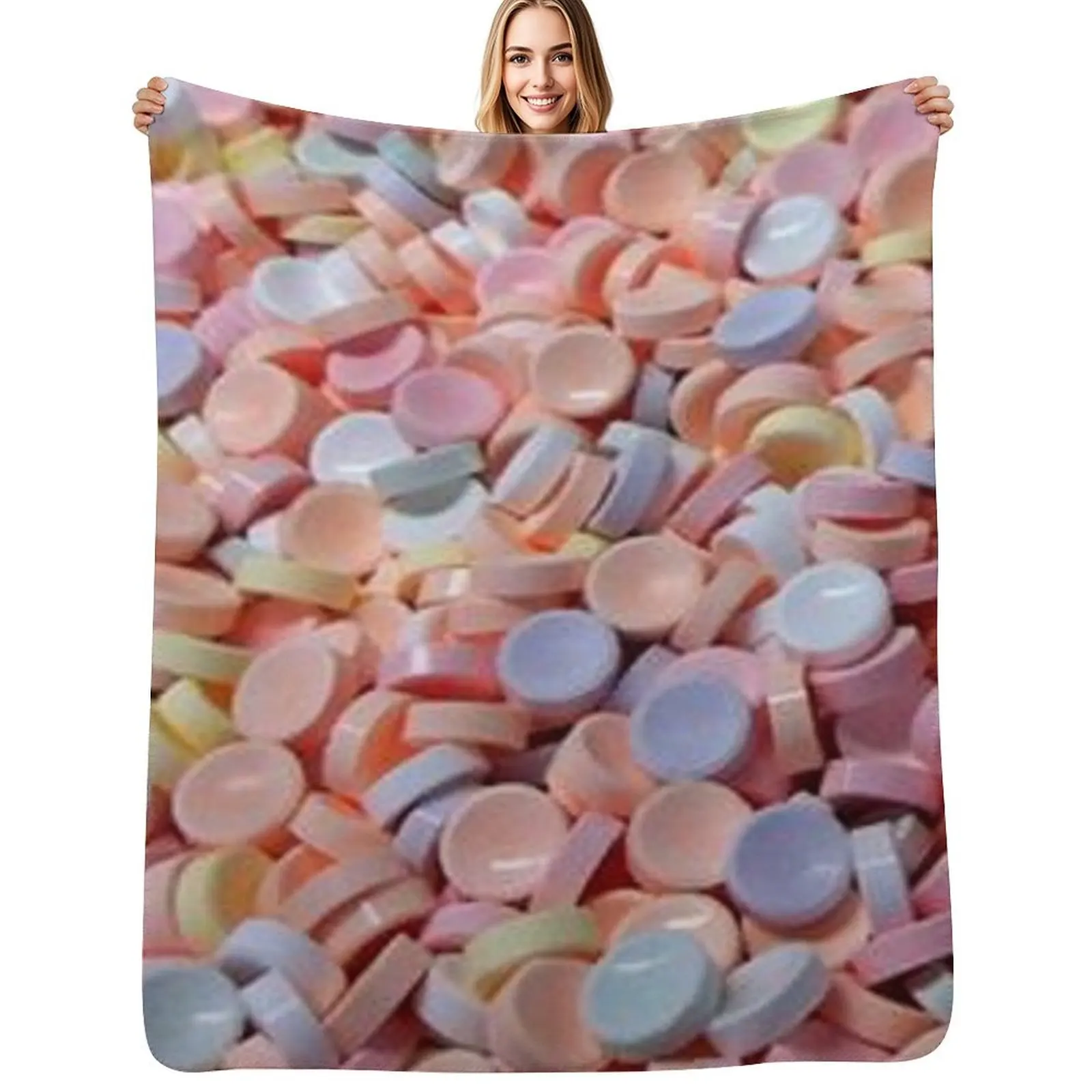 Candy Rockets Throw Blanket Stylish Couch Blanket for Home Living Room