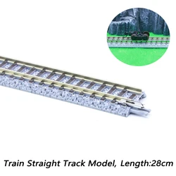 1:160 N Scale S280 Model Railway Train Straight Track 28cm Length Gauge 9mm Plastic Alloy Toys for Architecture Building Layout