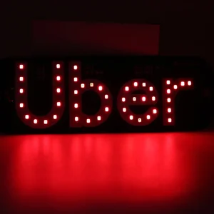 Lâmpada indicadora do pára-brisas do carro, luz do pára-brisa, luz do sinal do brilho, luzes da decoração, ajuste para Uber Cab, 12V 10 principais vendas assessorios uber - №2