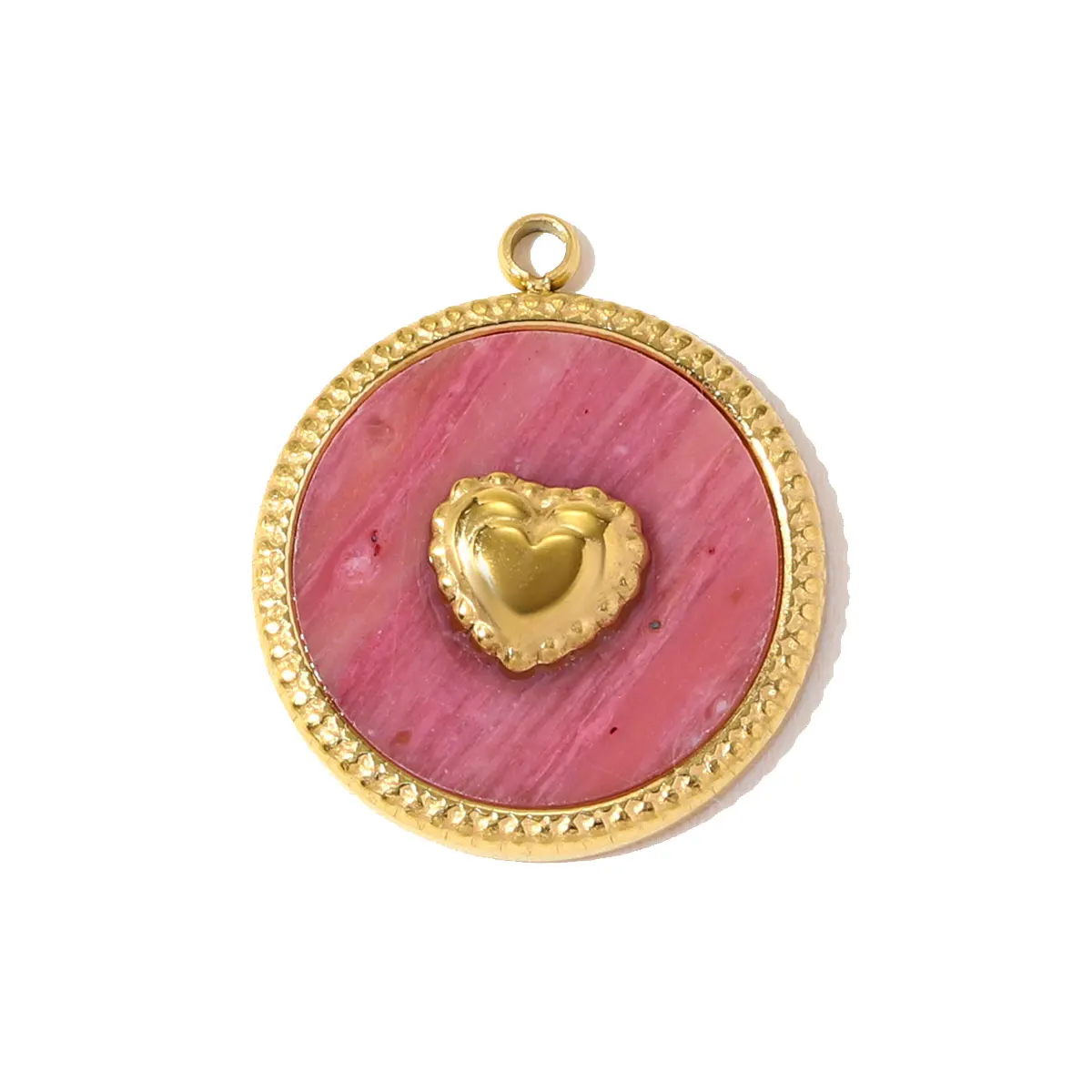 

3Pcs/Lot Stainless Steel Natural Stone Charms Heart Shell Pendants For DIY Making Necklace Earrings Jewelry Accessory Wholesale