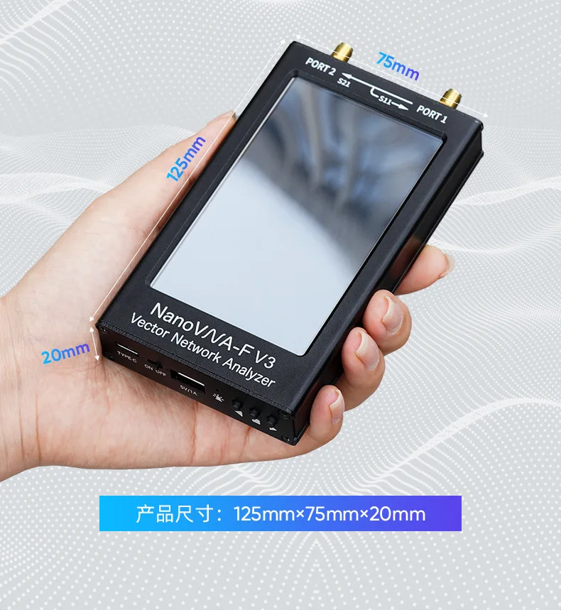 

NanoVNA-F V3 1M-6G Vector Network Analyzer 4.3 Inch HF VHF UHF SHF Talent