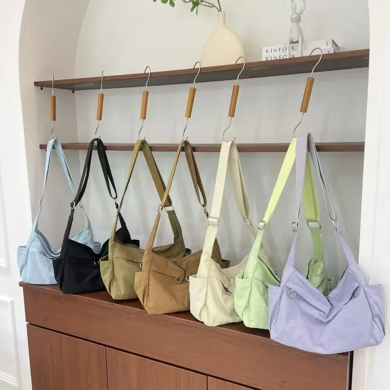 

Fashion Solid Color Nylon Sweet Youth Design Shoulder Bags 2026 High Quality Temperament Lightweight Crossbody Bags for Women