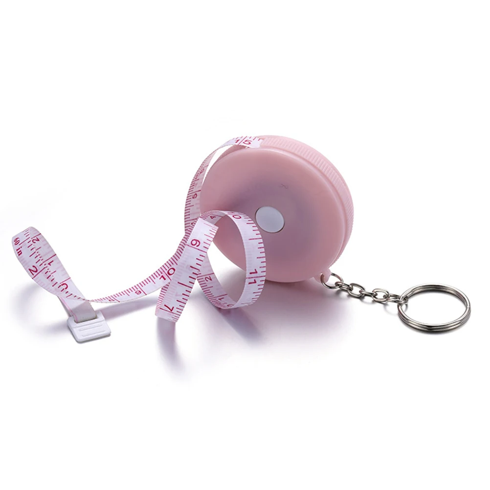 

4pcs Mini Tape Measure Portable High Precision Plastic Metal Measuring Tool For Home Outdoor Craft Sewing Use Random Color