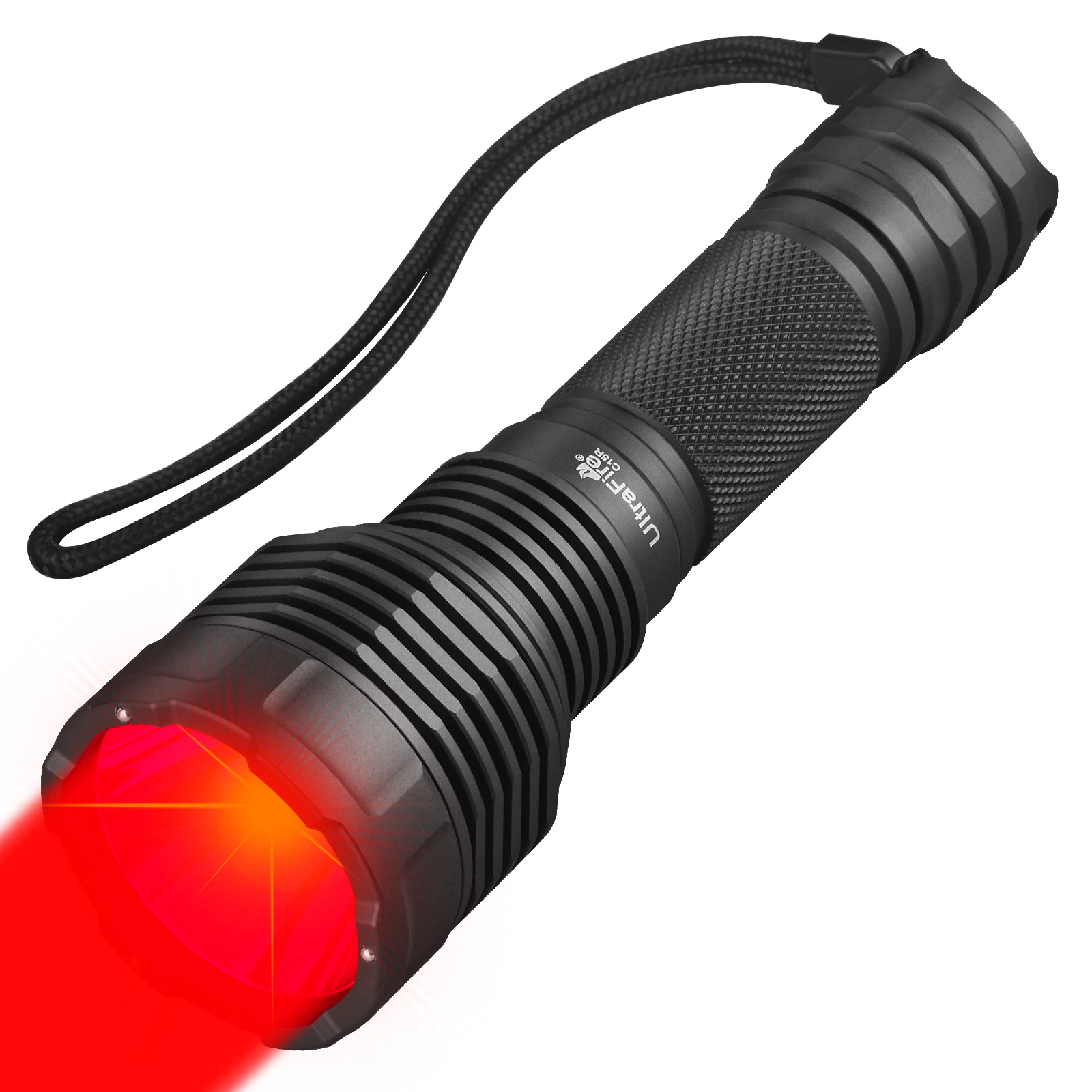 UltraFire C15R Red Light Hunting Flashlight 10W 2 Modes Coyote Light 18650 USB Type-C Rechargeable Predator Varmint Torch Lights