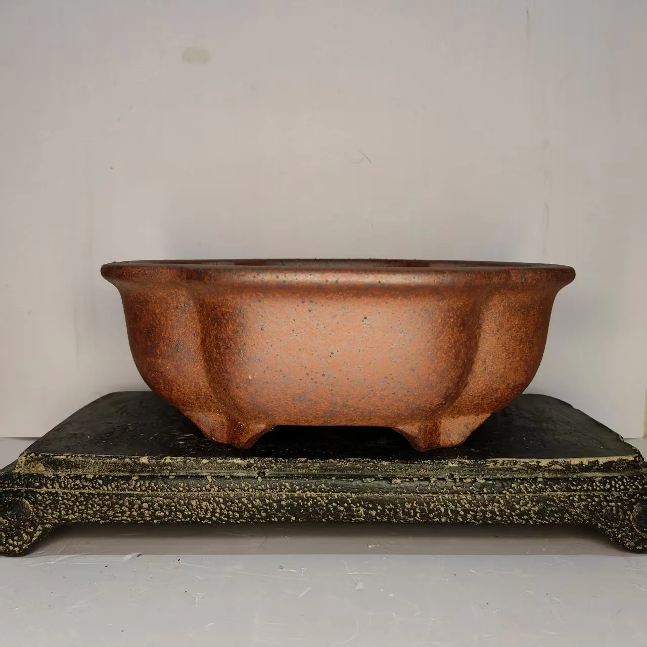 Handmade Yixing Gold Sand Crabapple Shape Bonsai Pot&Flower pot