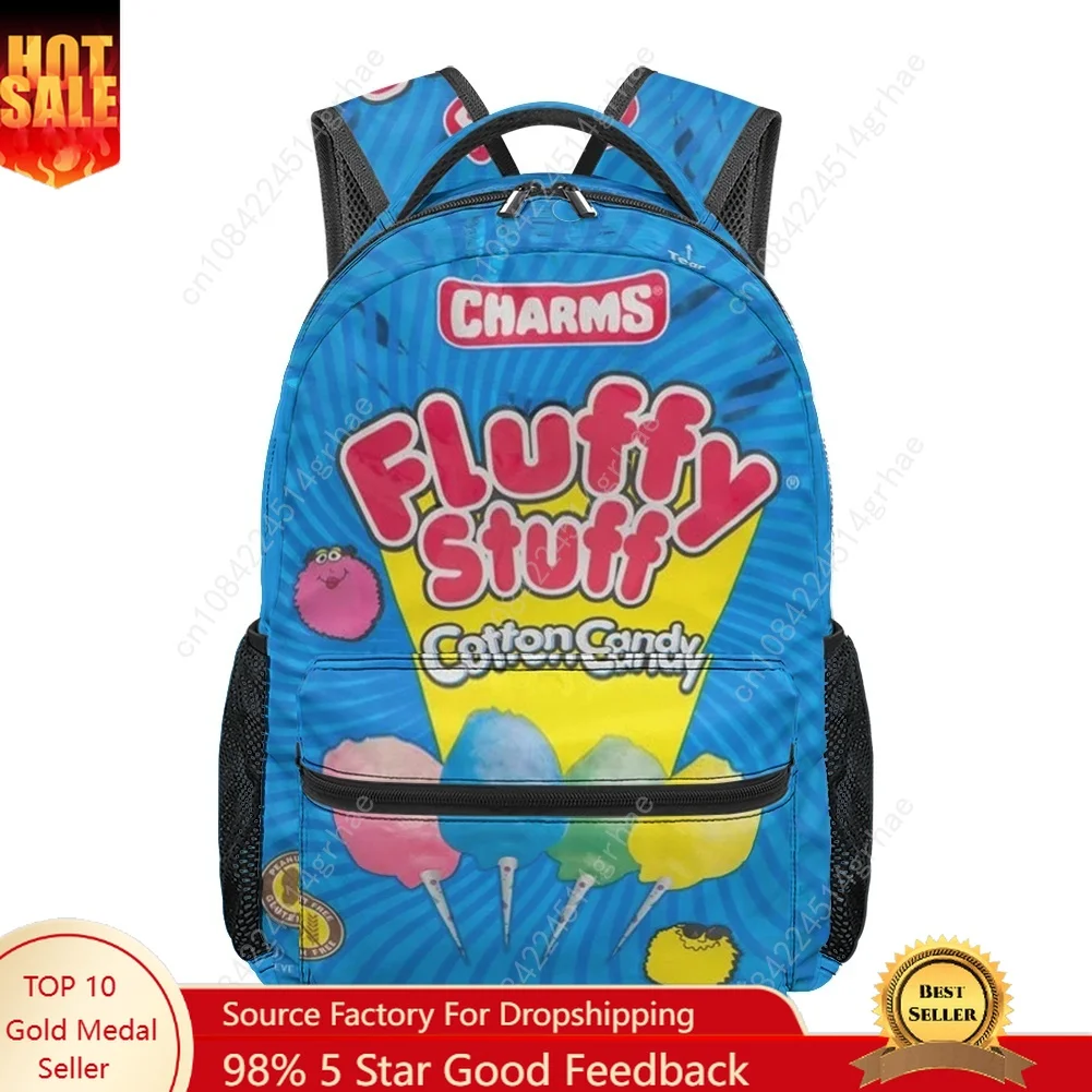 Funny Candy Food Snack All-over Print Student Backpack Custom Suitable for Travel and Camping Lightweight, and Easy To Clean