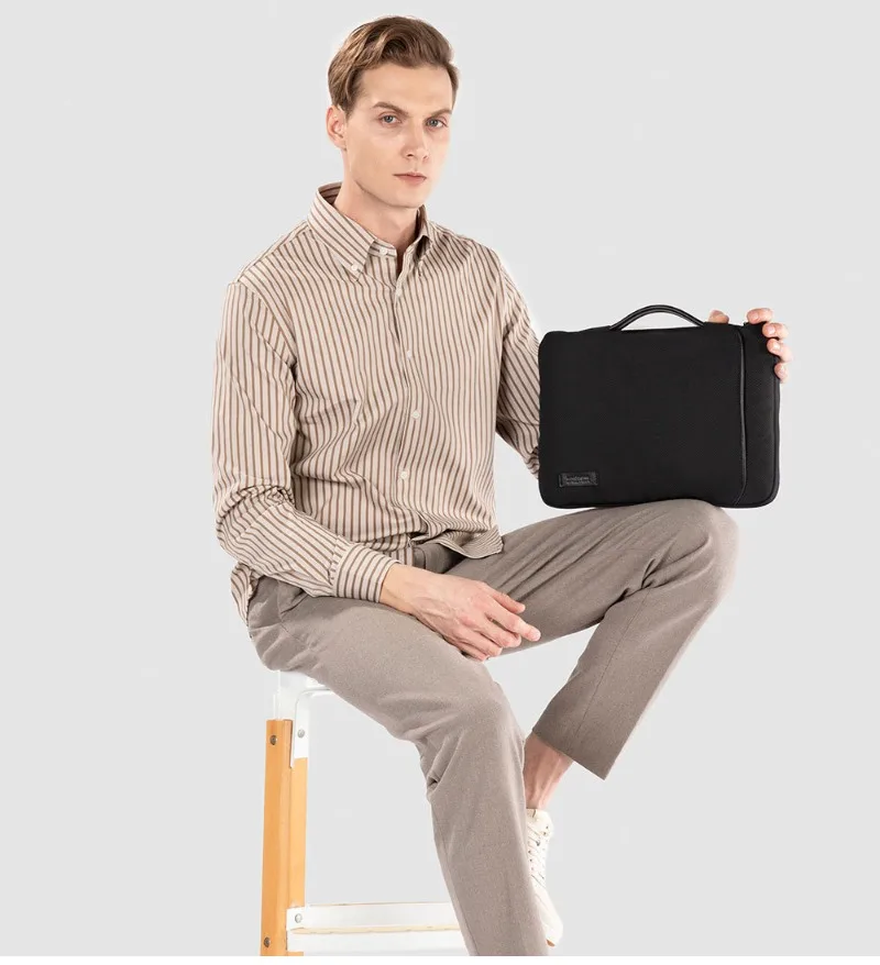 

High-end Luxury Ultra-thin Laptop Bag Luggage Strap Business Simple Lightweight Laptop Briefcase Business Travel Handbag Gift