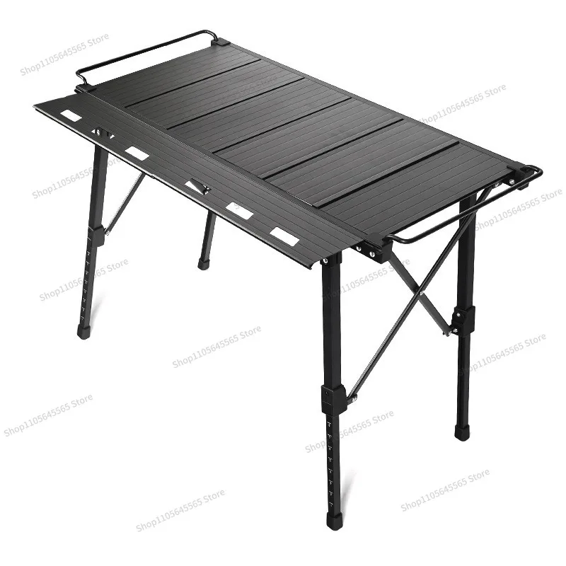 Portable All Terrain Aluminum Alloy Folding Table for Outdoor Barbecue, Picnic, Camping, Expandable Lifting Table