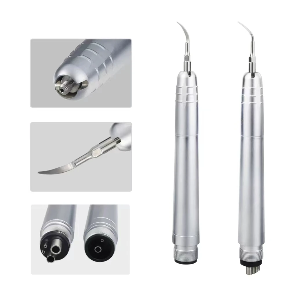 2Hole/4Hole Dental Ultrasonic Air scaler handpiece With 3 Tips  Tooth Calculus Remover cleaning Tool