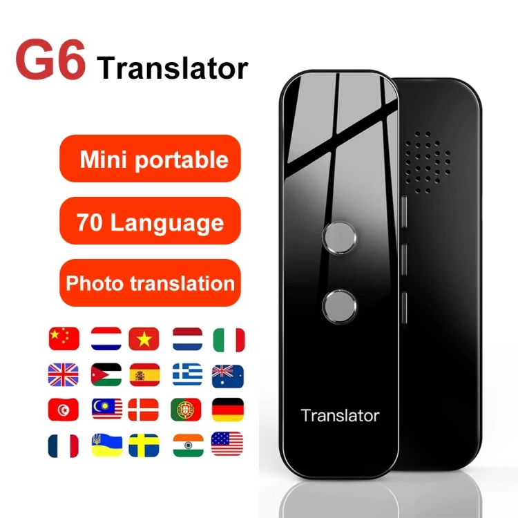 G6 Draagbare Instant Real Time Voice Vertaler Multi Language Voice Persoonlijke Reisassistent Vertaler