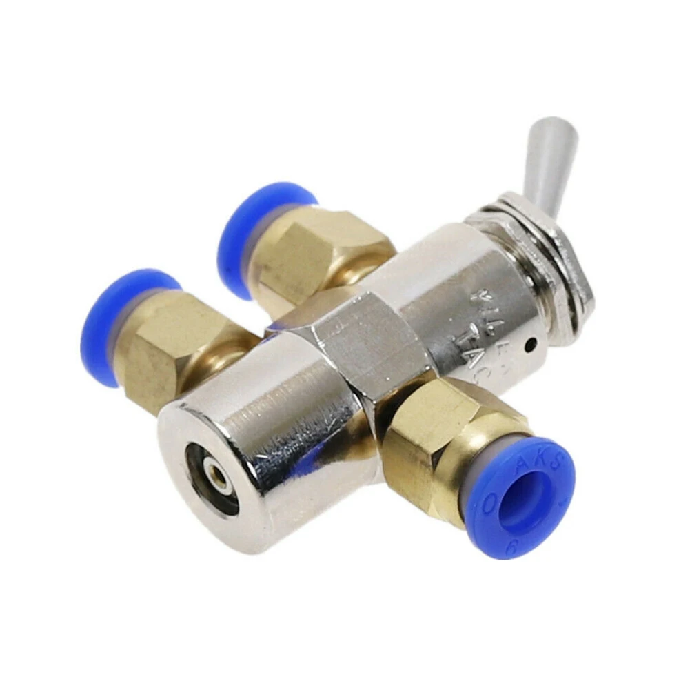 TAC2-4V 2 Position 5 Way For Pneumatic Mechanical For Toggle Valve Brass Body M5 Thread With 6mm Fitting For Industrial Automati
