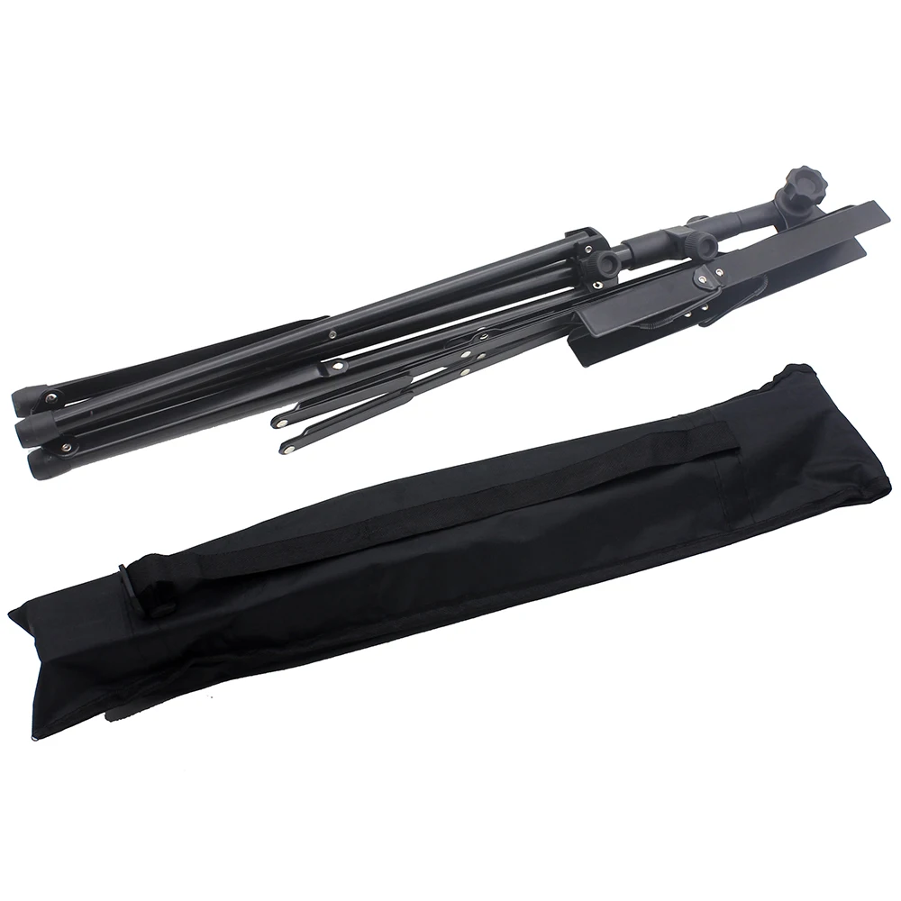 Trípode de hoja de música plegable, soporte de música de acero inoxidable, altura ajustable con bolsa, accesorios para instrumentos musicales