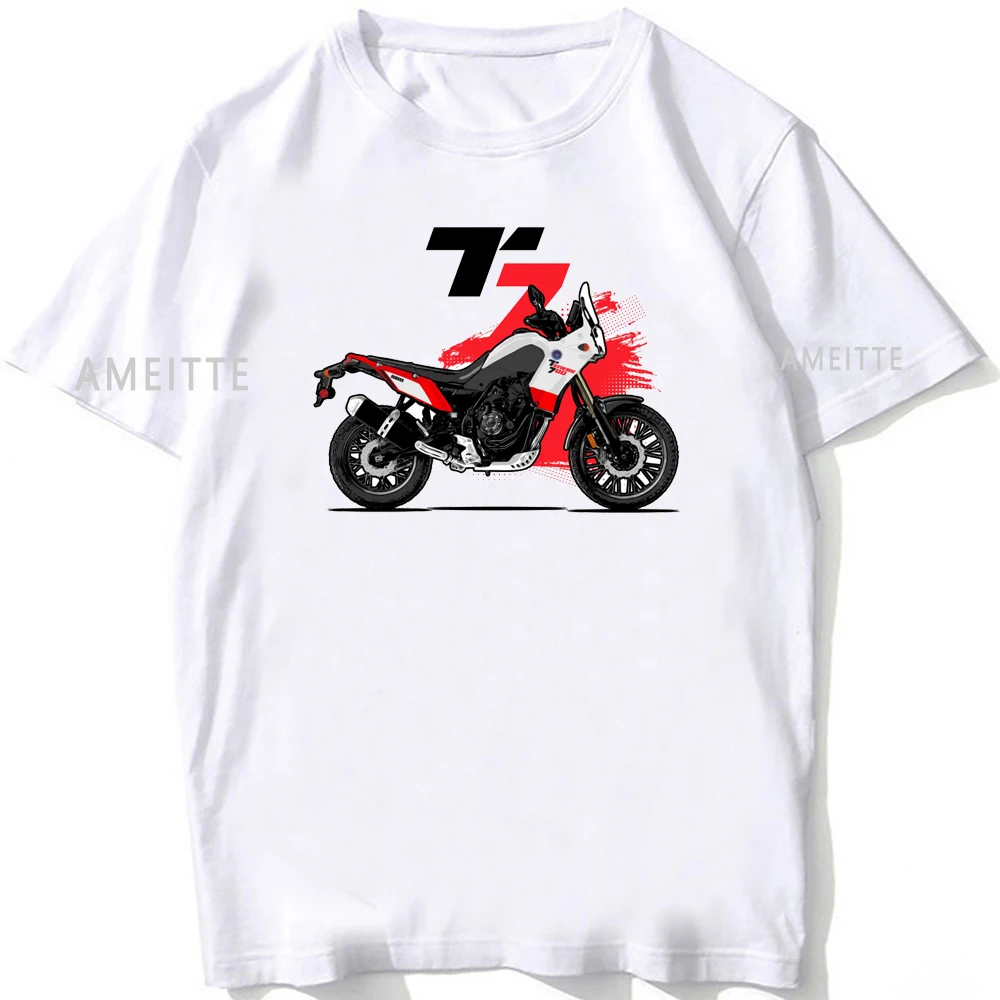 AMEITTE Tenere 700 T7 Adventure Rally Moto Sport T Shirt Summer Men Short Sleeve Motorcycle T-Shirt Hip Hop Boy Riding Tees