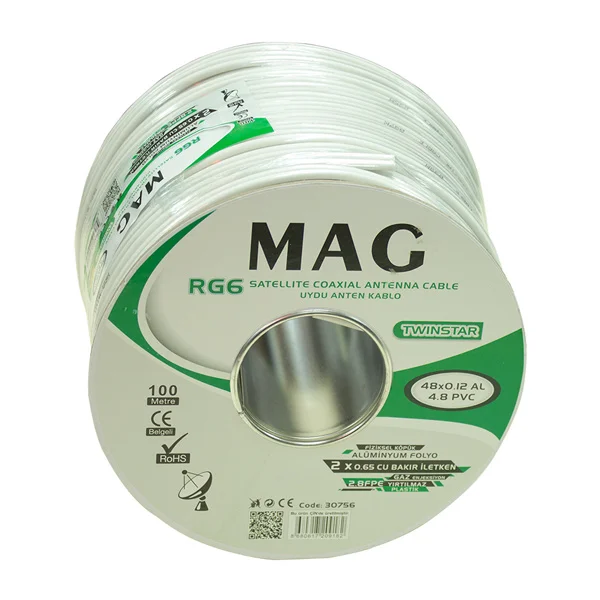 RG59 FA MINI MAG DUAL BİTİŞİK ANTENNA CABLE 48 WIRE (100 METERS)