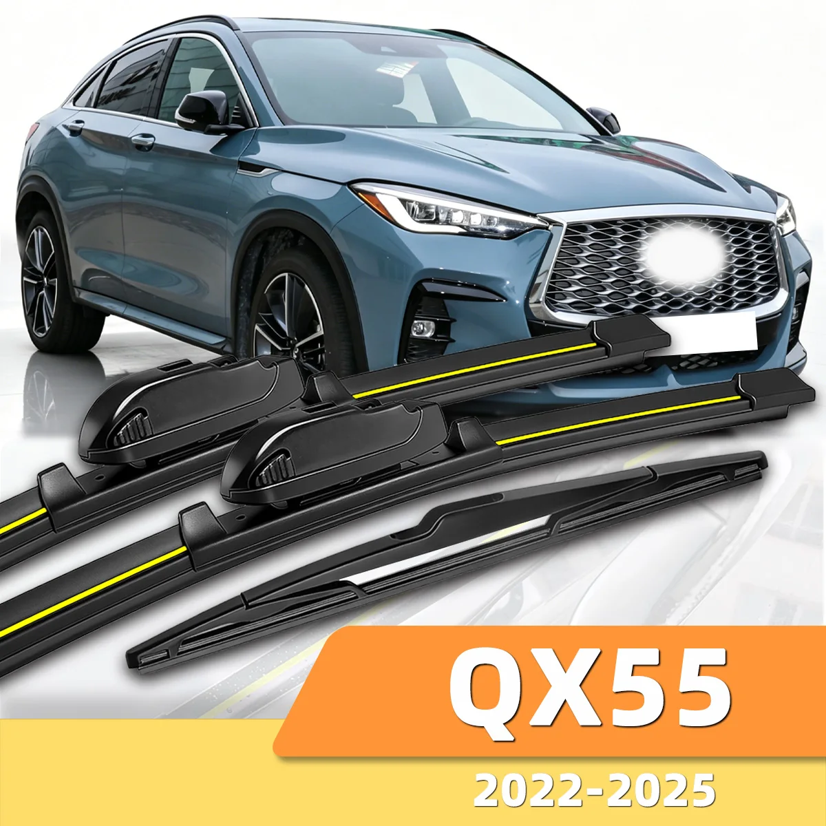 

Подходит для Infiniti QX55 2022-2025: Прочные передние и задние дворники для автомобильных стекол 2023, 2024, 2025 годов