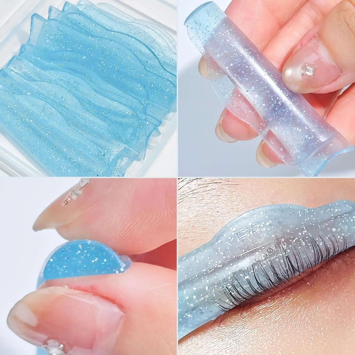 Lomansa 5 Paia C Curl Silicone Ciglia Perm Pad Ciglia Appiccicose Aste Scudo Sollevamento 3D Piegaciglia Accessori Strumento di Trucco