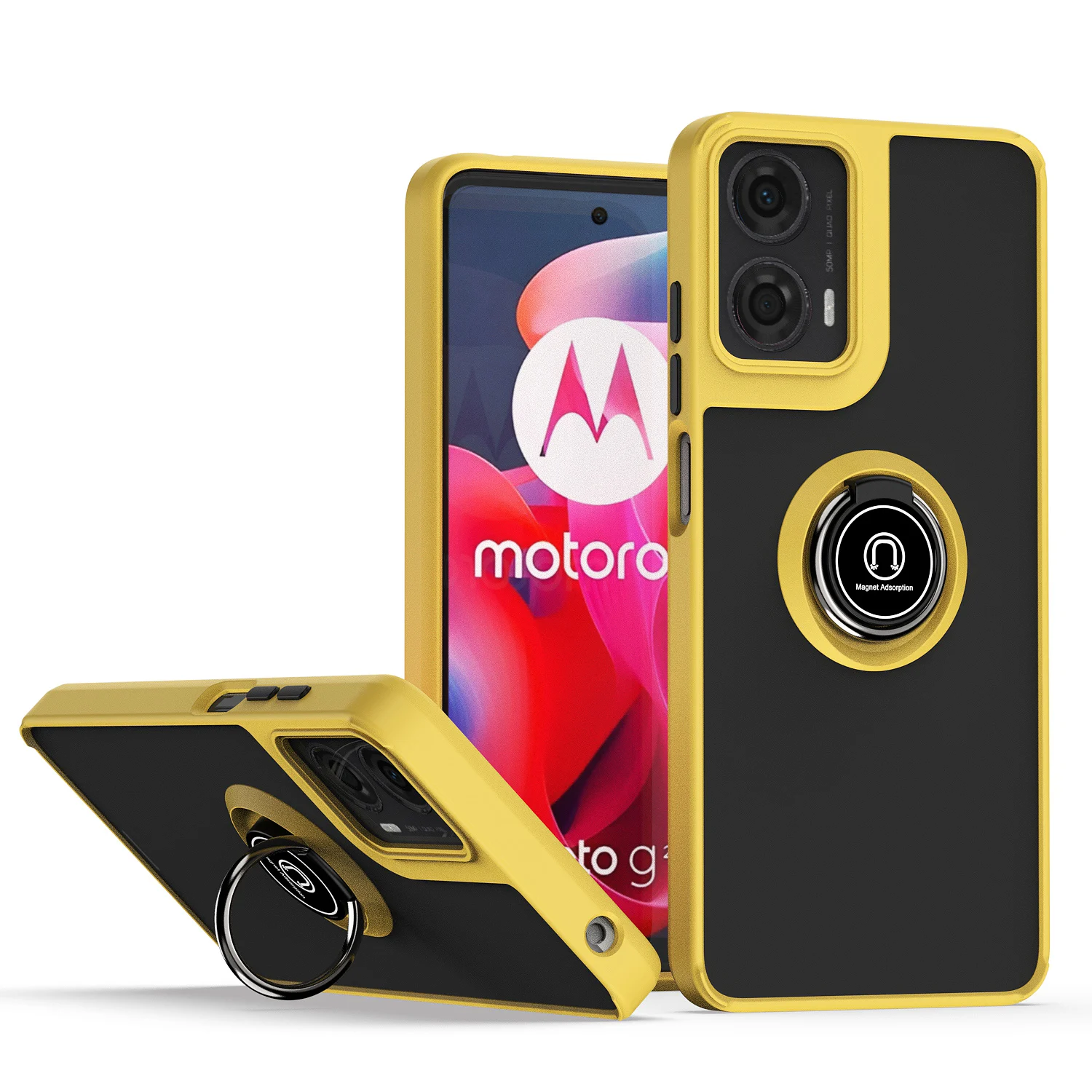 Funda con soporte de anillo magnético para Motorola Moto G22 G32 G42 G52 G72 G13 G23 G53 G05 G13 G14 G15 cubierta trasera de armadura a prueba de golpes